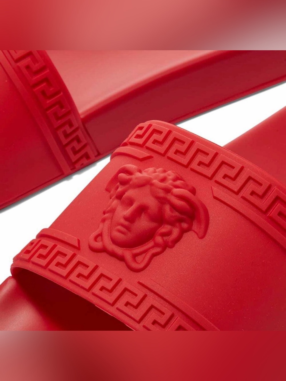NEW! Authentic Versace Men's Medusa Pool Slide in Red US 9